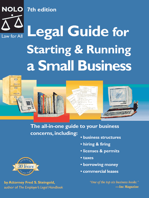 Title details for Legal Guide for Starting and Running a Small Business by Fred S. Steingold - Available